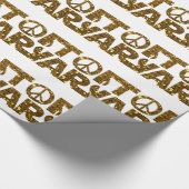 Glitzer stoppt Kriege Geschenkpapier (Ecke)