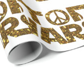 Glitzer stoppt Kriege Geschenkpapier (Rolleneckpunkt)