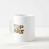 Glitzer stoppt Kriege Kaffeetasse (Vorderseite Links)