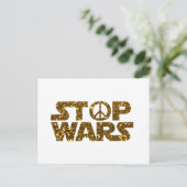 Glitzer stoppt Kriege Postkarte (Stehend Vorderseite)