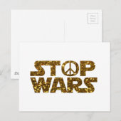 Glitzer stoppt Kriege Postkarte (Vorne/Hinten)