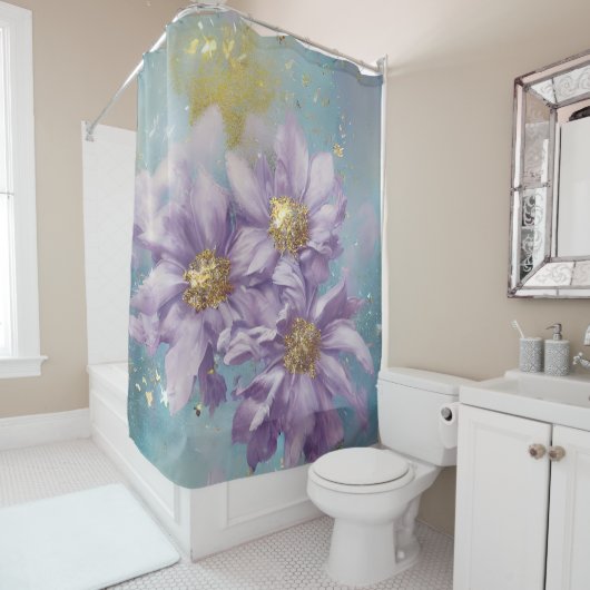 Glitzer Storm Fantasy Blume Duschvorhang (Beispiel)