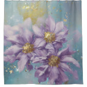 Glitzer Storm Fantasy Blume Duschvorhang (Vorderseite)