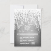 Glitzer-String Lichter Hochzeit RSVP-Karten RSVP Karte (Vorderseite)