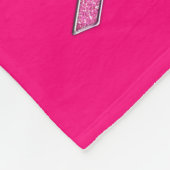 Glitzer Style Pink Ribbon Awareness Fuchsia Fleecedecke (Ecke)