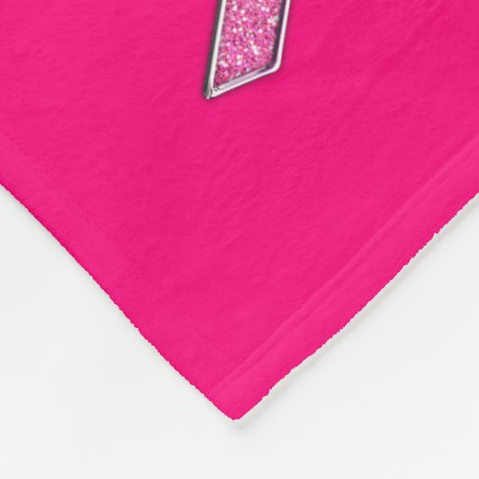Glitzer Style Pink Ribbon Awareness Fuchsia Fleecedecke (Ecke)