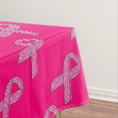 Glitzer Style Pink Ribbon Awareness Fuchsia Tischdecke (Beispiel)