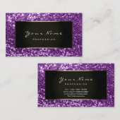 Glitzer Stylist Fashion Blogger Violet Gerahmt Visitenkarte (Vorne/Hinten)