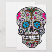 Glitzer Sugar Skull Briefpapier (Vorne/Hinten)