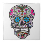 Glitzer Sugar Skull Fliese (Vorderseite)