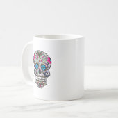 Glitzer Sugar Skull Kaffeetasse (Vorderseite Links)