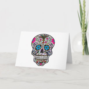 Glitzer Sugar Skull Karte