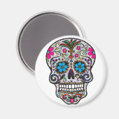 Glitzer Sugar Skull Magnet (Vorderseite/Rückseite)