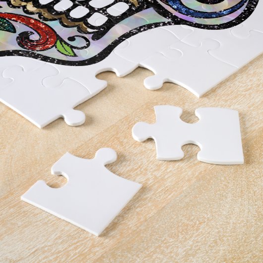 Glitzer Sugar Skull Puzzle (Seite)