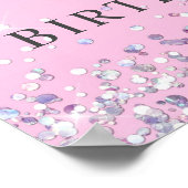 Glitzer Sweet 16 Geburtstagsparty Pink Poster (Ecke)