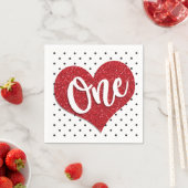 Glitzer Sweetheart Valentines Girl Serviette (Beispiel)