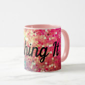 Glitzer Tasse zerkleinern Kaffeegenuss Teebecher (VorderseiteRechts)