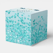 Glitzer Taurus & Aquamarin Blue Glitzer Geburtstag Geschenkschachtel (Rückseite)