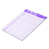 Glitzer Textepad im Lila Notizblock (angewinkelt)