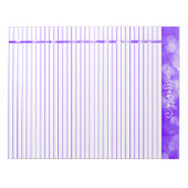 Glitzer Textepad im Lila Notizblock (Vorderseite)