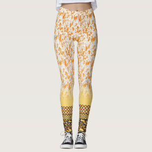 Glitzer, Thermal- und Blumenkohle Leggings Luxe