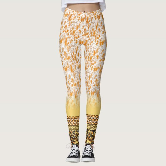Glitzer, Thermal- und Blumenkohle Leggings | Luxe (Vorderseite)