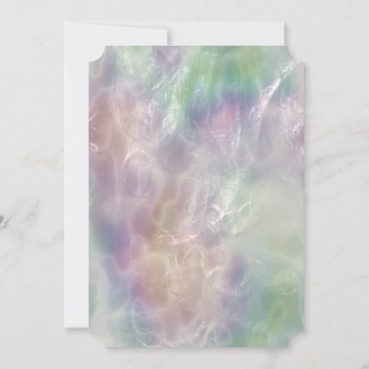 Glitzer Tiara Holographic Pearl Sweet 16 Party Einladung (Rückseite)