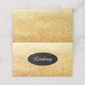 Glitzer-Tischname für Gold-Imitate Platzkarte (Außenseite Aufgefaltet)