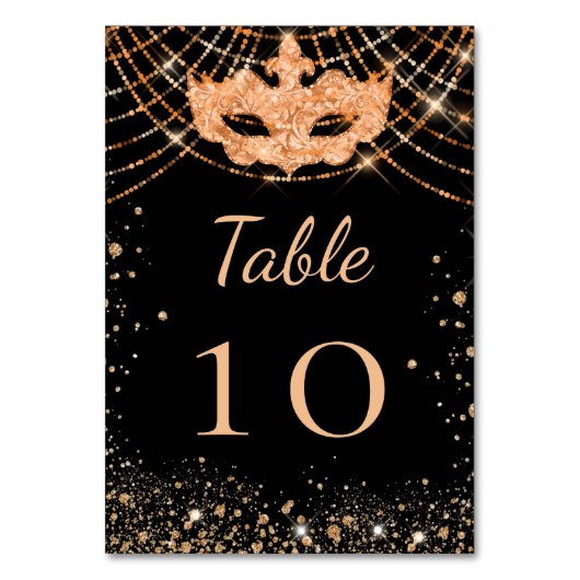Glitzer Tischnummer (Vorderseite)