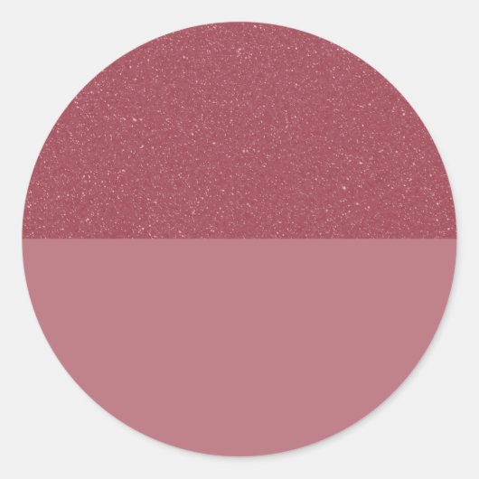 Glitzer Top Rose Gold Round Sticker - Anpassbar (Vorderseite)