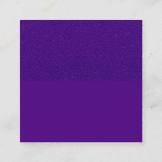 Glitzer Top Royal Lila Square Card - Individualisi Quadratische Visitenkarte (Vorderseite)