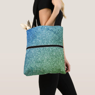 Glitzer-Totbeutel mit schwarzem Streifen Tasche
