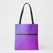 Glitzer-Totbeutel mit schwarzem Streifen Tasche (Vorderseite)