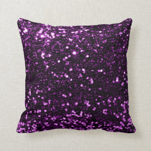 Glitzer TraubenmuschelSequin Lila Violettplatte Kissen
