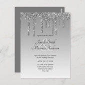 Glitzer-Treibleiter-WEDD-EINLADUNG Postkarte (Vorne/Hinten)