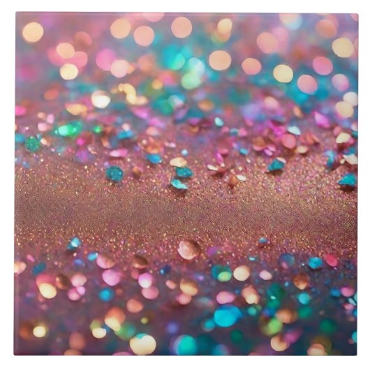 Glitzer Trendy Opal Holographic Collection Fliese (Vorderseite)