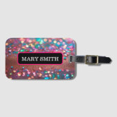 Glitzer Trendy Opal Holographic Collection Gepäckanhänger (Vorderseite (Horizontal))