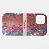 Glitzer Trendy Opal Holographic Collection iPhone Hülle (Rückseite (Horizontal))
