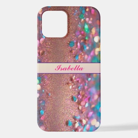 Glitzer Trendy Opal Holographic Collection iPhone Hülle (Rückseite)