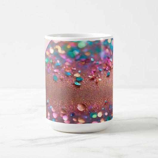 Glitzer Trendy Opal Holographic Collection Kaffeetasse (Mittel)