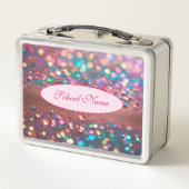 Glitzer Trendy Opal Holographic Collection Metall Brotdose (Rückseite)