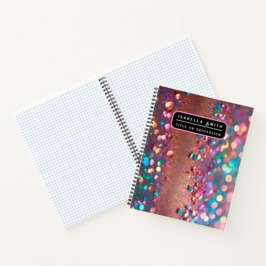 Glitzer Trendy Opal Holographic Collection Notizblock (Innenseite)
