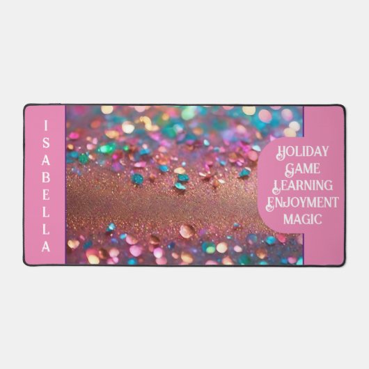 Glitzer Trendy Opal Holographic Collection Schreibtischunterlage (Vorderseite)