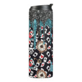 Glitzer Tropfen Alice im Wunderland Thermosbecher (Nach links gedreht)