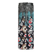 Glitzer Tropfen Alice im Wunderland Thermosbecher (Rückseite)