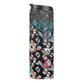 Glitzer Tropfen Alice im Wunderland Thermosbecher (Nach rechts gedreht)