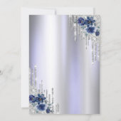 Glitzer-Tropfen, Blumenblumenrüben - Ruhestand Einladung (Rückseite)