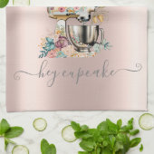 Glitzer Tropfen Blumenmischanlage Rose Gold Geschirrtuch (Gefaltet)