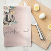 Glitzer Tropfen Blumenmischanlage Rose Gold Geschirrtuch (Viertel Falte)