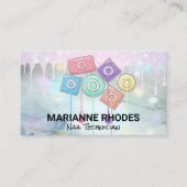 Glitzer Tropfen Bokeh | Nail Polnische Flaschen Visitenkarte (Vorderseite)